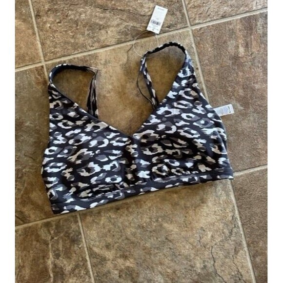 Offline By Aerie Goals Plunge Sports Bra Gray Size Small - Picture 5 of 10
